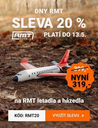 Sleva 20 % na RMT letadla a házedla končí 13. 5.