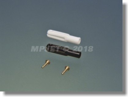 Vidlička plast, délka 17 mm, pro páku tloušťky 1,2, čep pr. 1, M2, černá, balení 2 ks