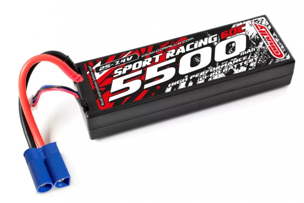 Sport Racing 60C - 5500mAh - 7,4V 2S - LiPo Stick Hardcase - EC-5 Akumulátory IQ models