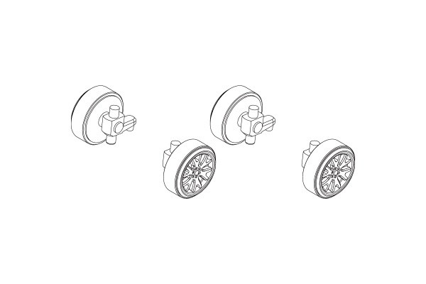 Turbo Racing přední kola C64 2x2ks Modely aut IQ models