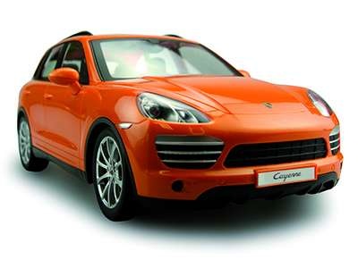 Porsche Cayenne Turbo, oranžová- Nové, rozbaleno, lehce ušpiněná krabice, outlet RC auta IQ models